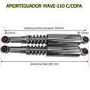AMORTIGUADOR WAVE/110S-ROJO-RCC (2629)
