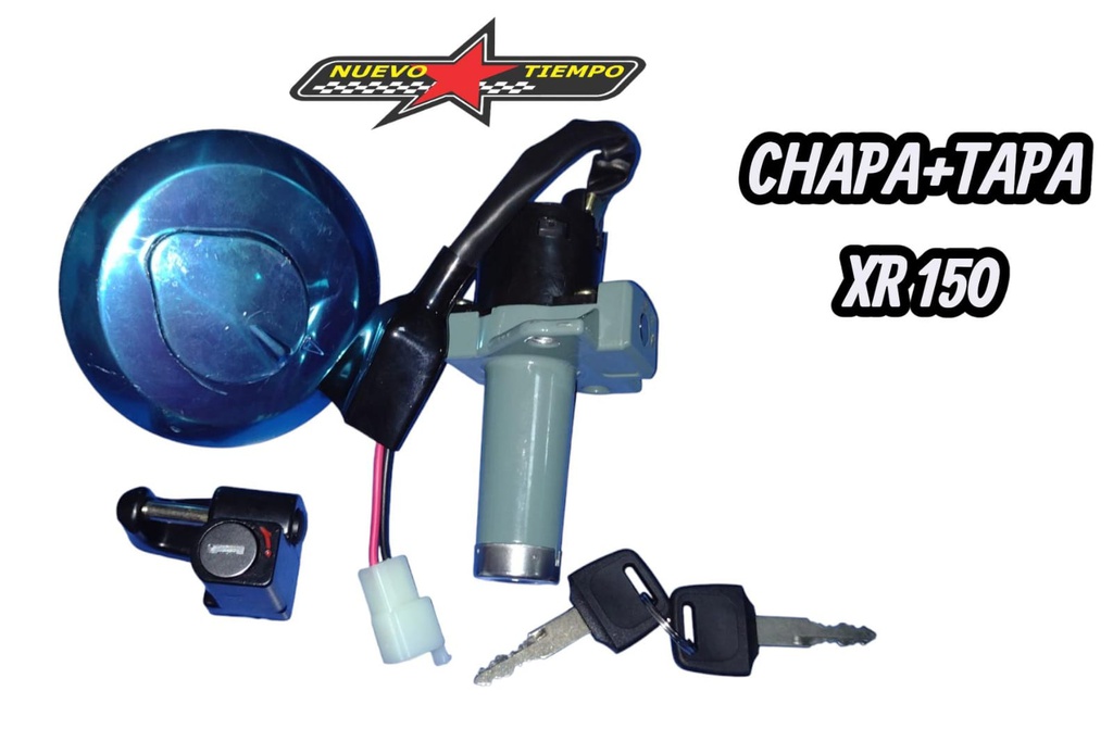 CHAPA DE CONTACTO+TAPA DE TANQUE GL-150/XR150 MOTOKAR-TWISTER-GDM-RACING