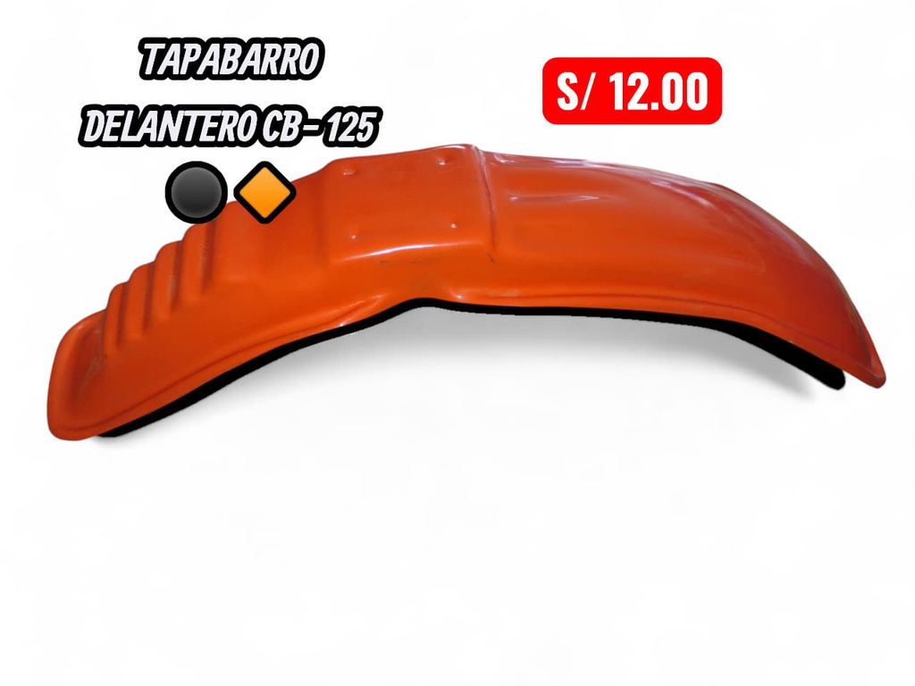 TAPABARRO DELANTERO CB 125 -NC COLOR: NARANJADO (LIQUIDACION)
