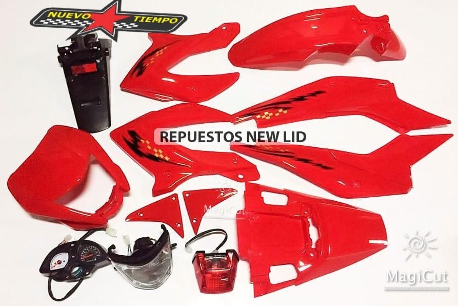 KIT DE PLASTICOS BROSS 8A-RCC COLOR: ROJO
