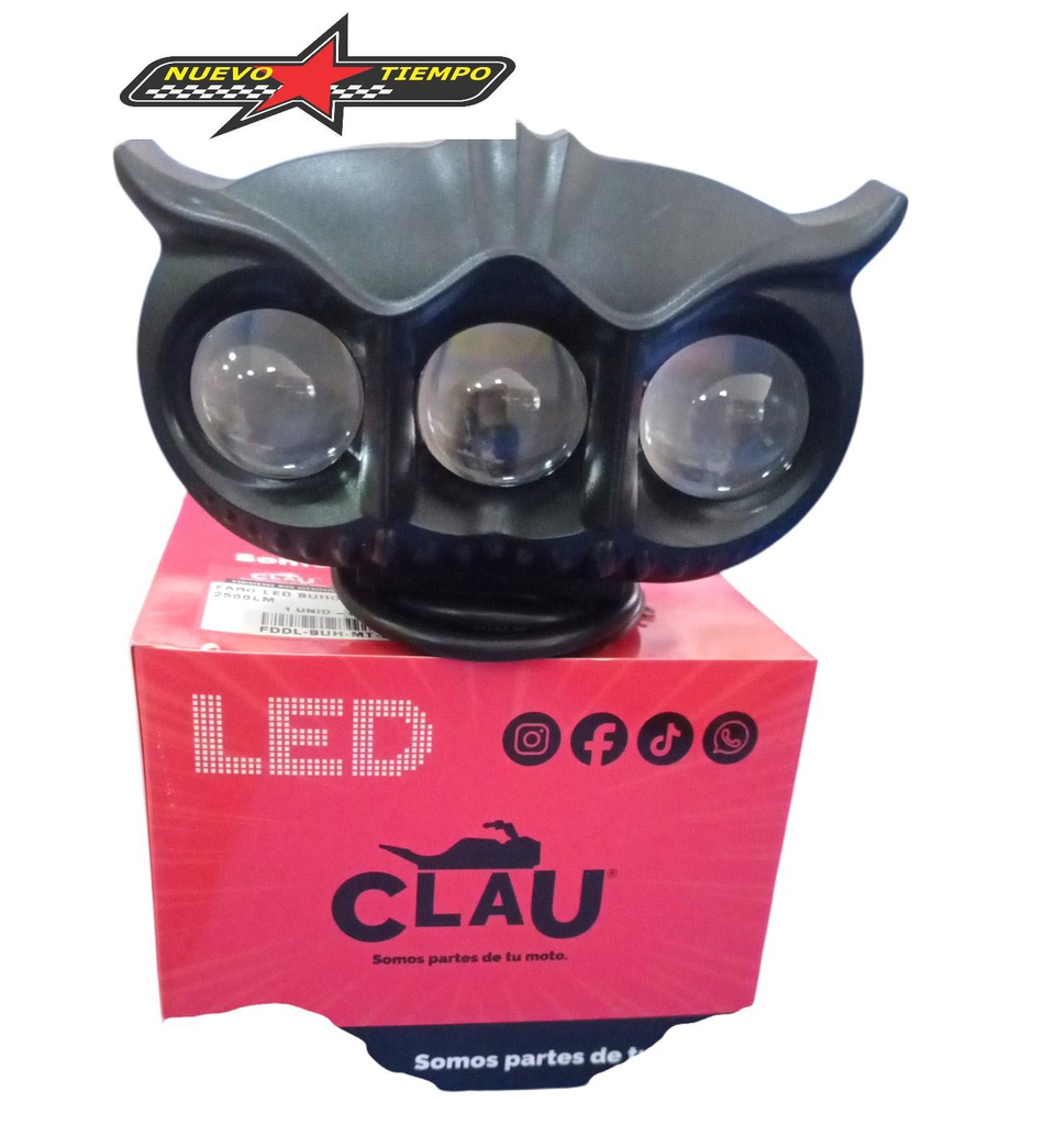FOCO-BUO DE 3 HOJOS ALTA /BAJA AMARILLA/BLANCA (MT-3 12-80V 13W 2500ML)
