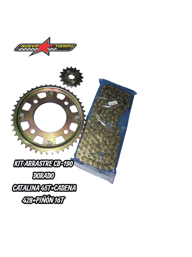 KIT DE ARRASTRE CB-190R-RCC (6626) 16T/45T (428X136L)