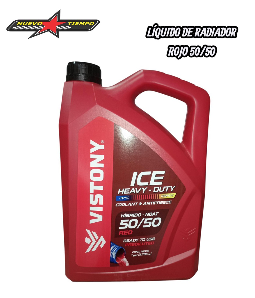 LIQUIDO DE RADIADOR 50/50 VISTONY-GALON-ROJO