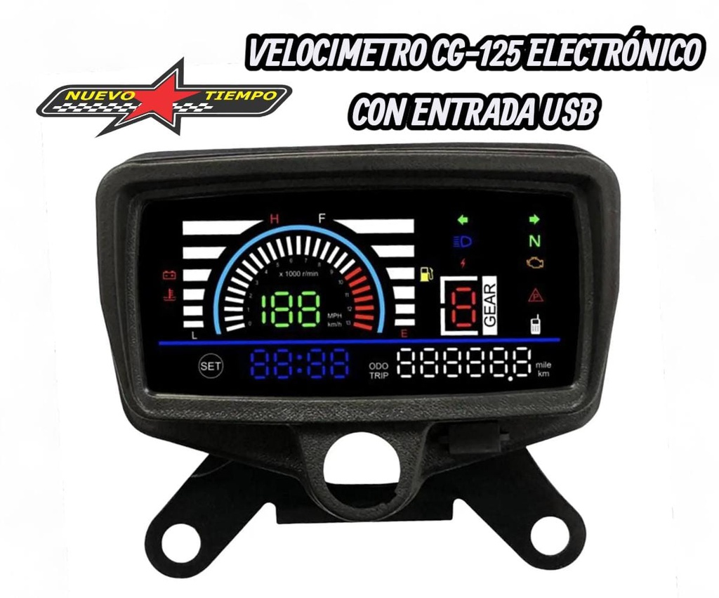 VELOCIMETRO CG-125-ELECTRONICO (DIGITAL) C/USB PARA CARGA