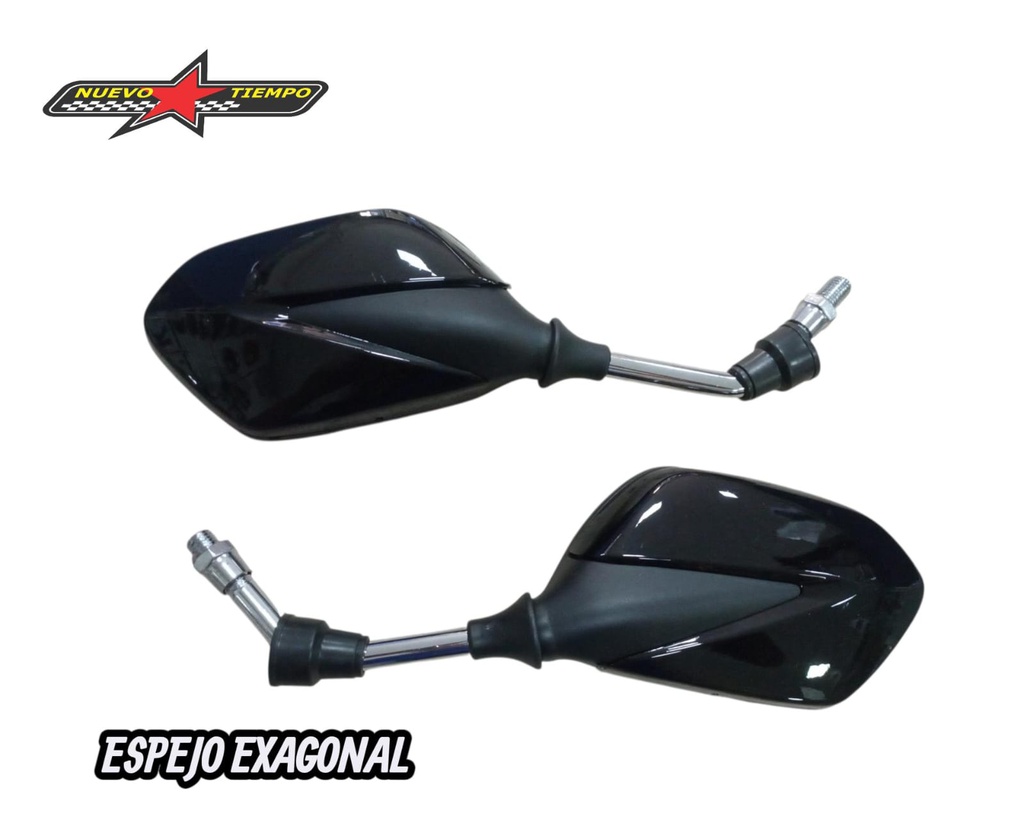 ESPEJO EXAGONAL COLOR: NEGRO BJR