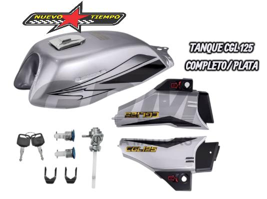 TANQUE CGL-125 TAPA DE TANQUE/GRIFO/BOYA/TAPAS DE BATERIA: PLATA
