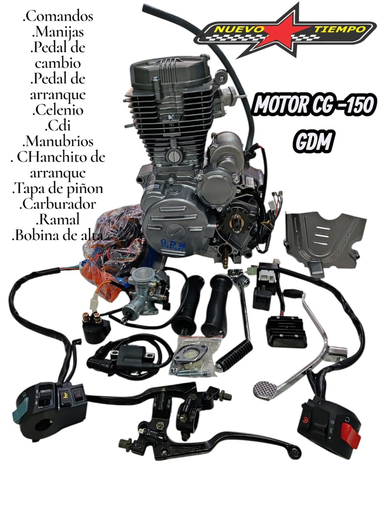 MOTOR CG-150-SUMOTO (162FMJT1027708) NEGRO