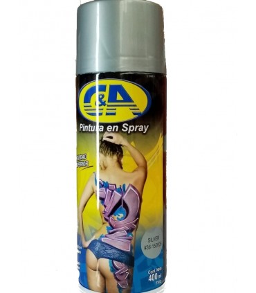 PINTURA SPRAY 400ML COLOR: PLOMO ( SILVER) Nª36