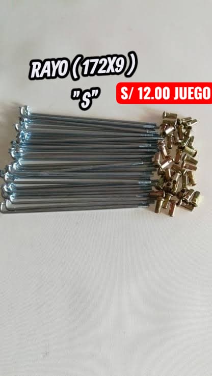 RAYO  165X9G "S" 17-1/2 JUEGO X 36 UND