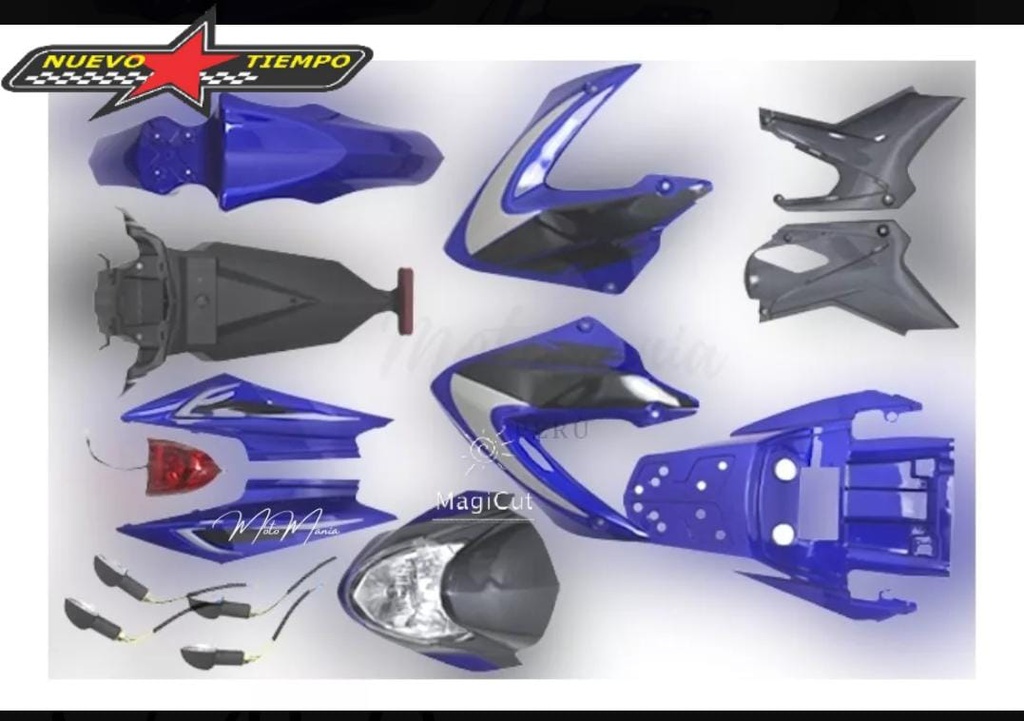 KIT DE PLASTICOS BROSS 8B RCC COLOR: AZUL