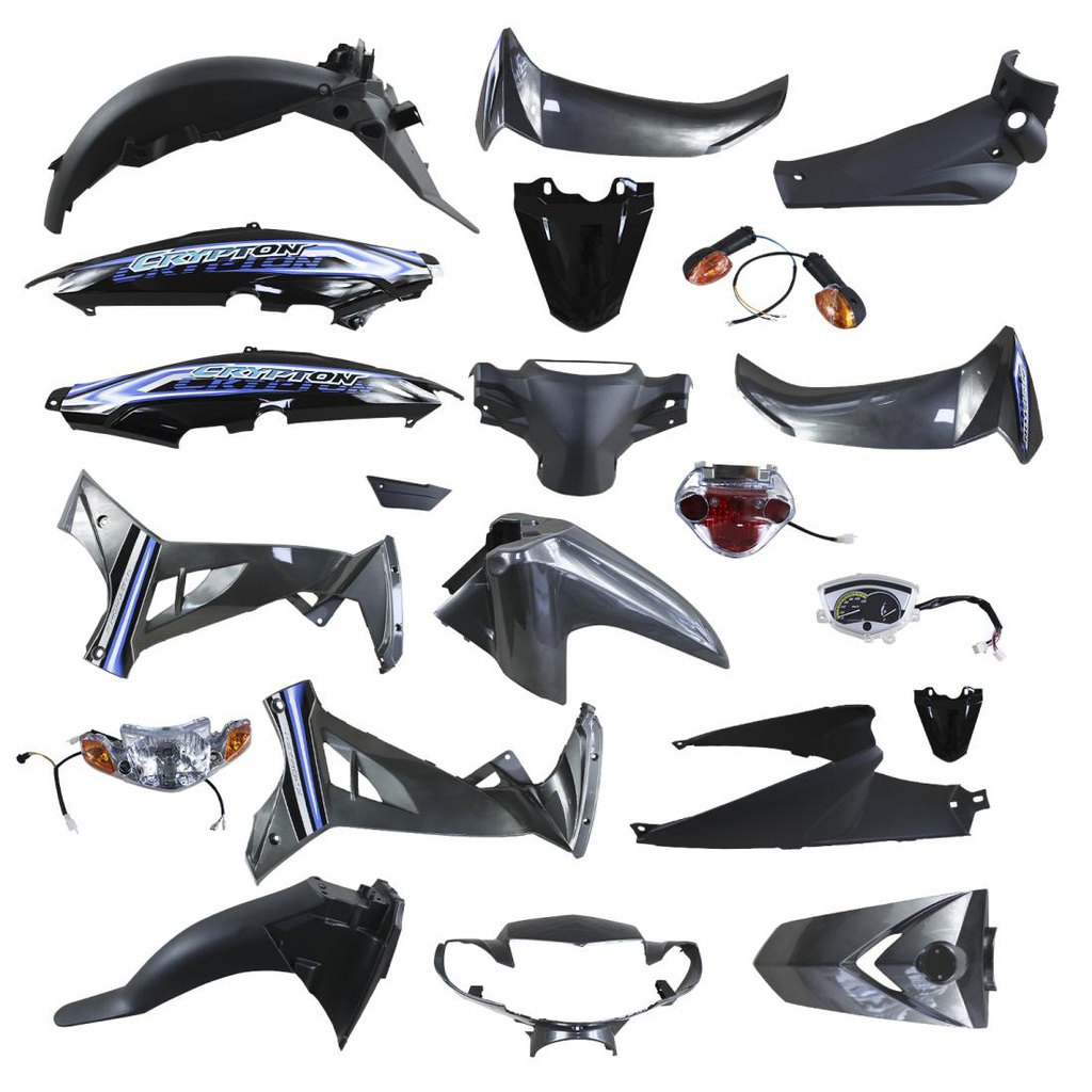 KIT DE PLASTICOS CRYTON COLOR: GRIS/NEGRO