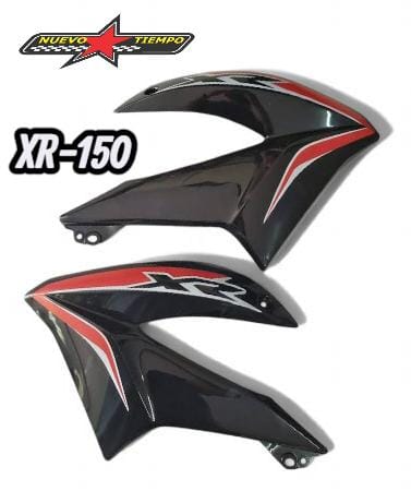 TAPAS DE TANQUE XR-150 C/STIKER : NEGRO (3144)-RCC