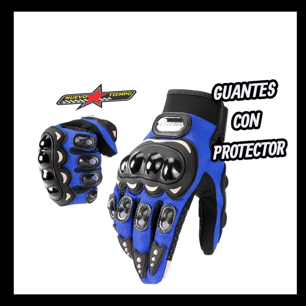 GUANTES DE MOTOCROS -15-AZUL