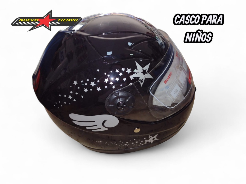 CASCO CERRADO PARA NIÑO (NEGRO)