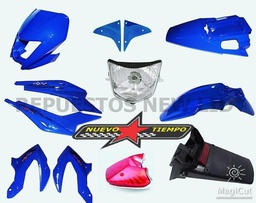 KIT DE PLASTICOS BROSS 8A-RCC COLOR: AZUL