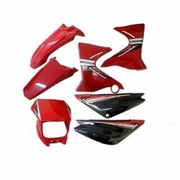 KIT DE PLASTICOS XTZ-125/FAROS/S/TABLERO-ROJO-VOLDA