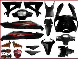 KIT DE PLASTICOS WAVE-110I COLOR: NEGRO