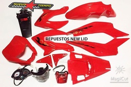 KIT DE PLASTICOS BROSS 8A-RCC COLOR: ROJO