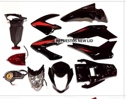 KIT DE PLASTICOS BROSS 8B RCC COLOR: NEGRO