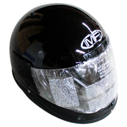 CASCO CERRADO NEGRO MATE CON CHALINA-BOTTARI