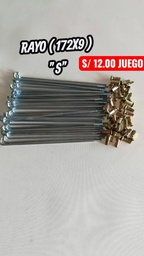RAYO (9Gx18) "S" 172 CM(JUEGO X36UND) (LIQUIDACION)