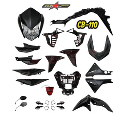KIT DE PLASTICOS CB-110 COLOR: NEGRO