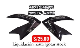 TAPAS DE TANQUE NXR/150 COLOR: NEGRO (LIQUIDACION)