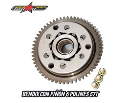 BENDIX CON PIÑON-6 POLINES /6PERNOS 56T