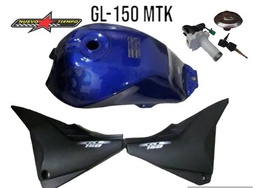 TANQUE COMPLETO C/TAPAS DE BATERIA HONDA GL-150-VOLDA COLOR: AZUL