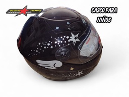 CASCO CERRADO PARA NIÑO (NEGRO)